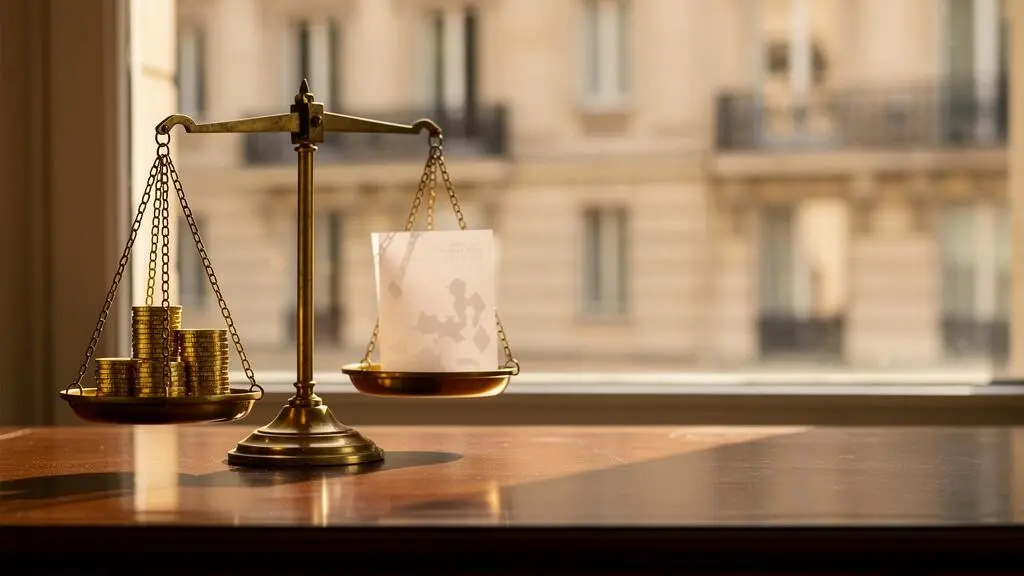 Balance symbolique représentant le choix entre la flat tax et le barème progressif pour un rachat d'assurance vie