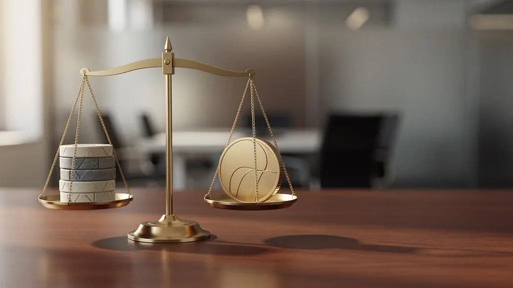 Une balance en équilibre représentant la transformation de la maîtrise des risques en argument de négociation tarifaire avec un assureur