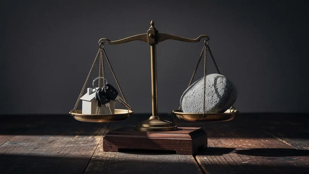 Illustration symbolique du poids financier pesant sur un foyer après un refus d'indemnisation d'assurance suite à un accident grave