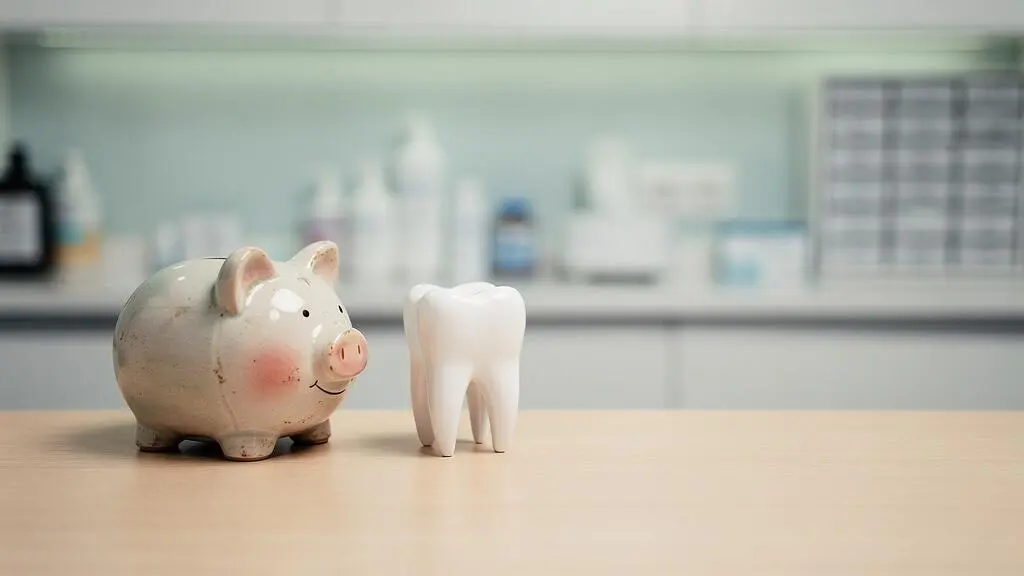 Petite fille souriante chez le dentiste, symbole de la prévention dentaire précoce qui évite les frais d'orthodontie futurs.